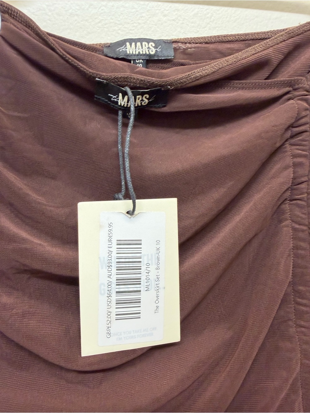Mars The Label Ruched mesh Cover Up set - Picture 3 of 3